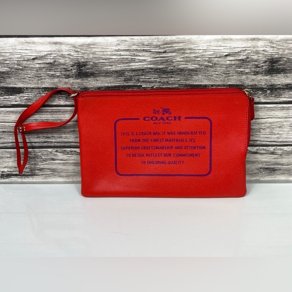 Coach Red & Purple Wristlet - Picture 1 of 5